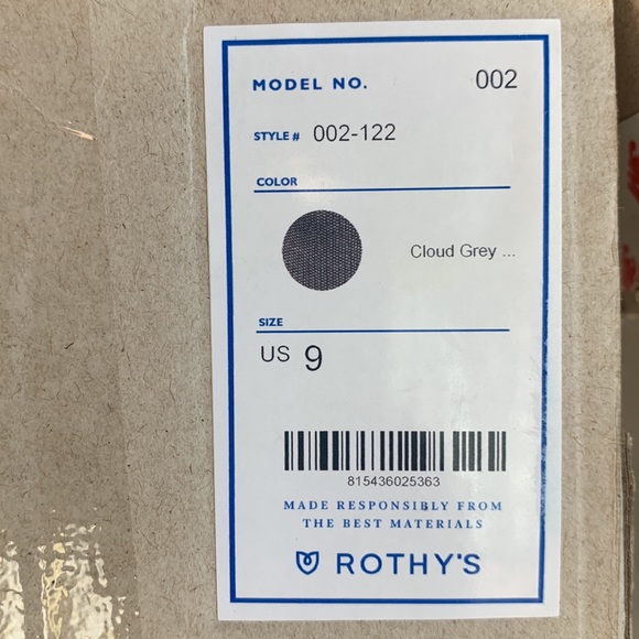 NWT - Rothy's Cloud Grey Pointed Toe Flats (Size 9) - Picture 8 of 8